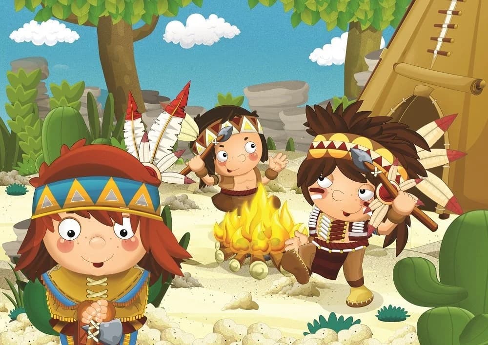 پازل 50 تكه آرت پازل طرح Indian Kids كد 5598 — تصویر ۲