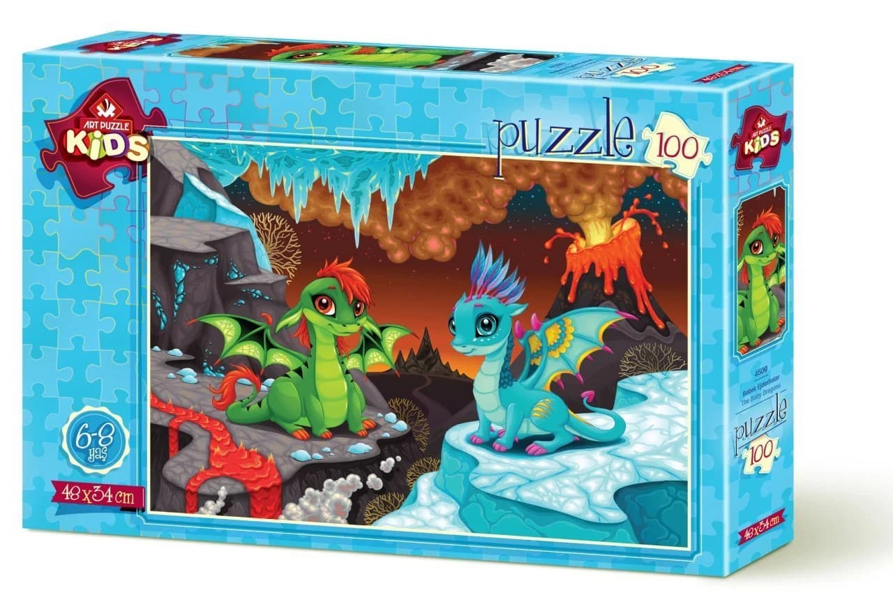 پازل 100 تكه آرت پازل طرح Baby Dragons كد 4509