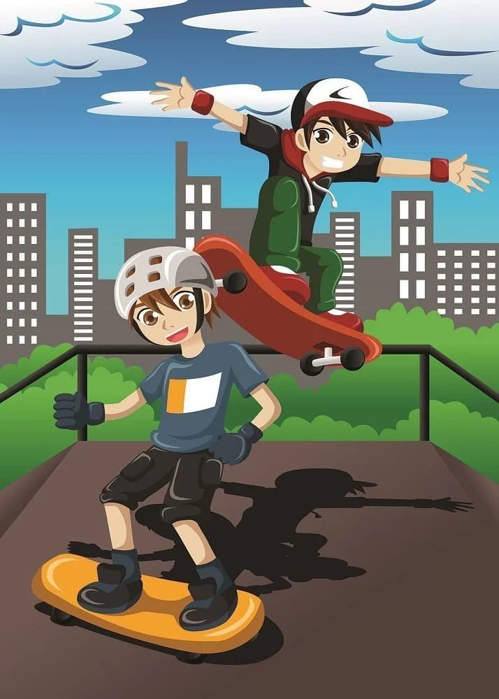 پازل 100 تكه آرت پازل طرح Skateboard كد 4506 — تصویر ۲