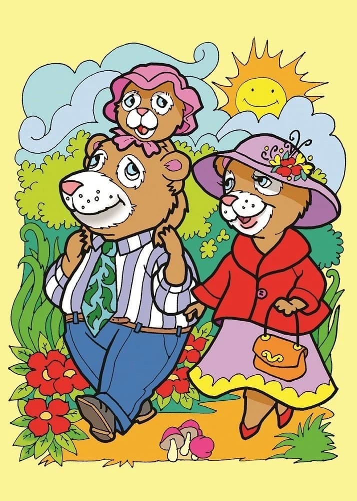 پازل 95 تكه آرت پازل طرح Rabbits and Bear Family كد 4498 — تصویر ۳