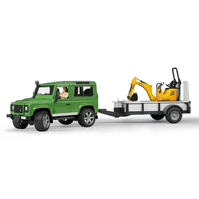 ماشین بازی برودر مدل Land Rover and JCB Excavator