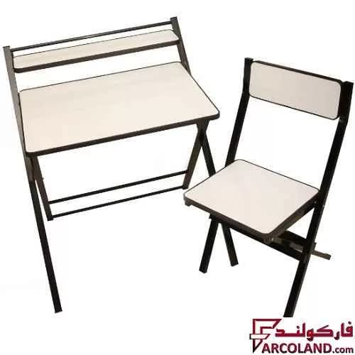 ست میز تحریر و صندلی مدل تاشو دانشجویی کد 33