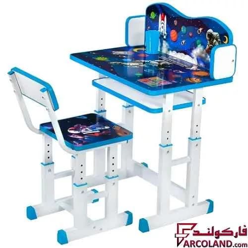 ست میز تحریر و صندلی پیچی طرح فضانورد کد 6