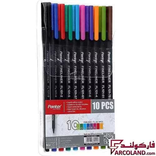 روان نویس 10 رنگ 0.4 میلی متری پنتر مدل FL101-WP10 — تصویر ۲