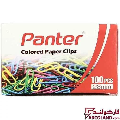 گیره کاغذ رنگی پنتر کد PC101 بسته 100 عددی — تصویر ۲