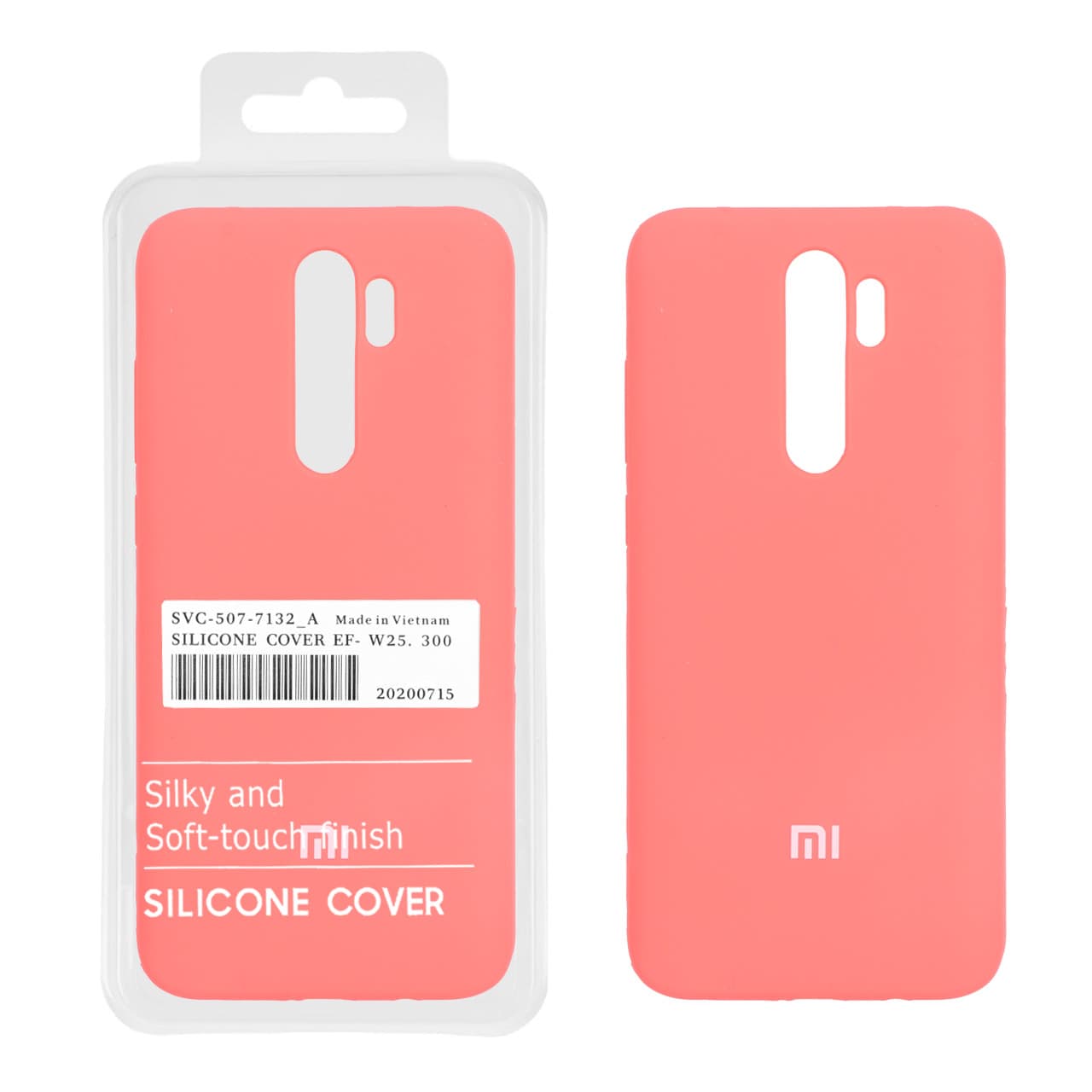 قاب سیلیکونی پاک کنی اورجینال درجه یک Xiaomi Redmi Note 8 Pro – مرجانی (پک دار)