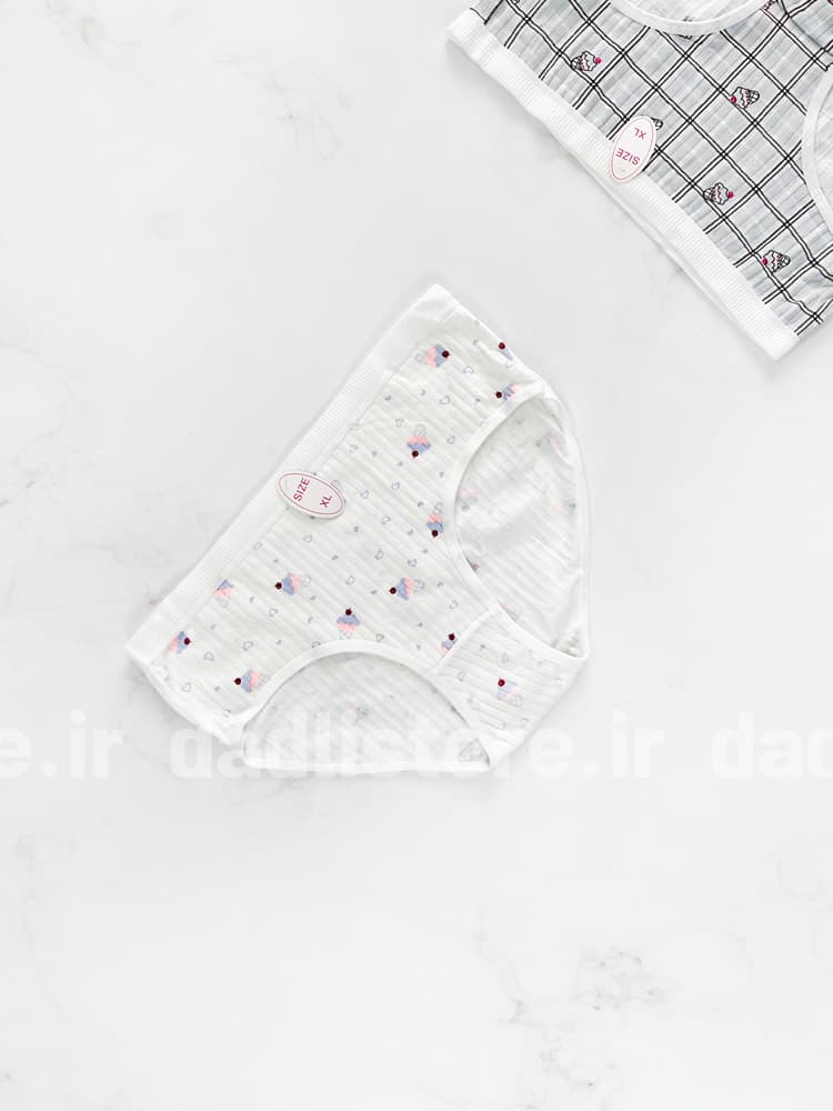 شورت اسلیپ نخ پنبه عروسکی طرح بستنی — تصویر ۸