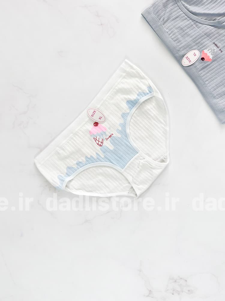 شورت اسلیپ نخ پنبه عروسکی طرح بستنی — تصویر ۳