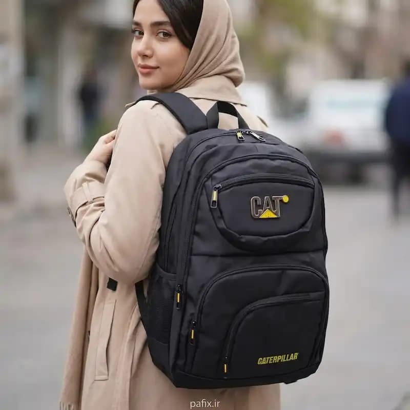 کوله پشتی دانشگاهی، مدرسه ایی برند CAT رنگ مشکی کد 10277 — تصویر ۲