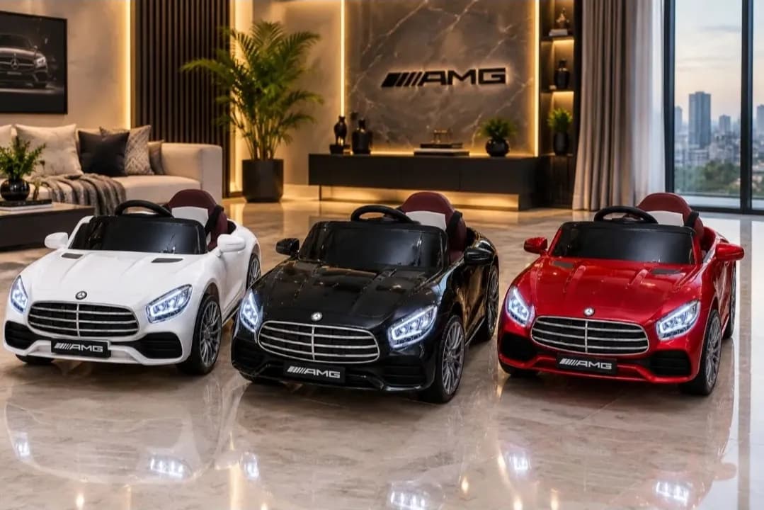 ماشین شارژی بنز BENZ رنگ متالیک ۲ موتوره