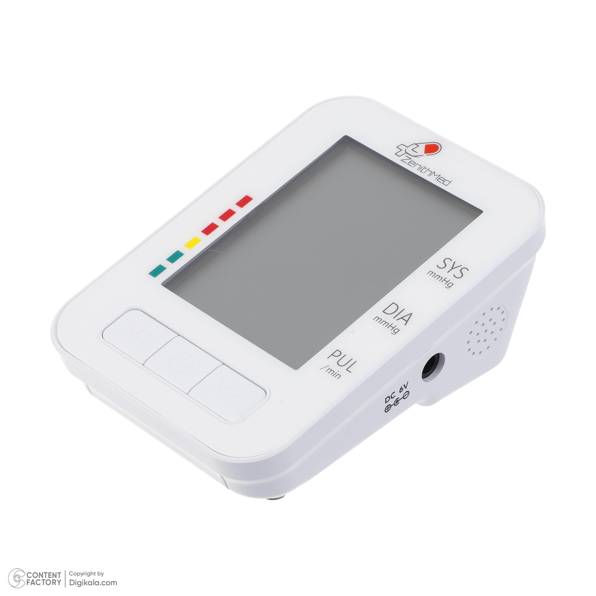 فشارسنج بازویی دیجیتال زنیتمد مدل LD-579 با حافظه بالای 99 رکورد، قابلیت ذخیره نتایج دو کاربر، اندازه‌گیری فشار خون و ضربان قلب، نمایش میانگین نتایج، اعلان صوتی، هشدار آریتمی و باتری ضعیف، منبع انرژی — تصویر ۳