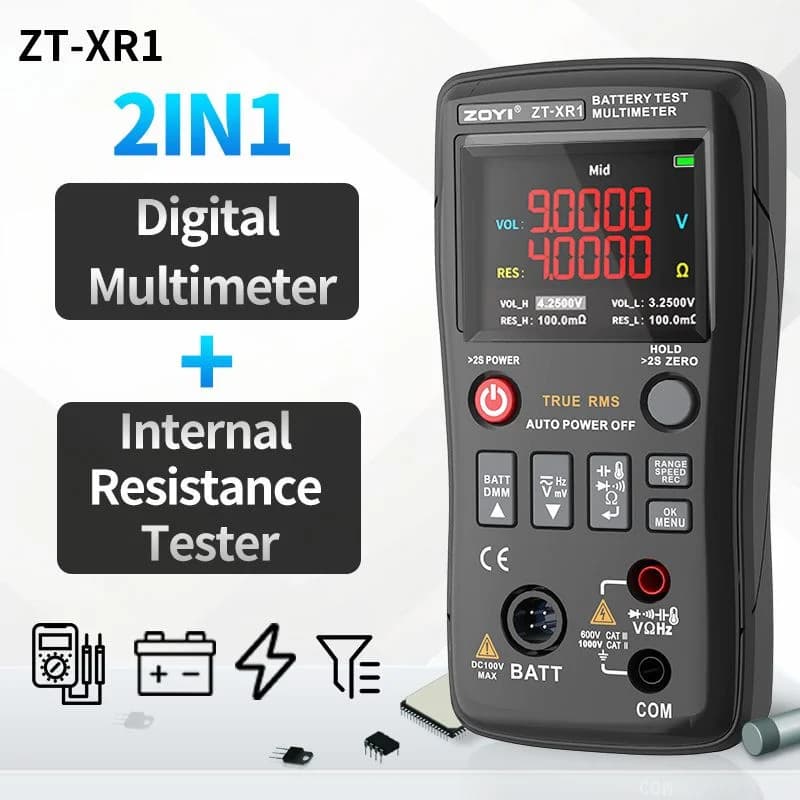 مولتی متر و تستر مقاومت داخلی زویی (ZOYI) ZT-XR1 — تصویر ۲