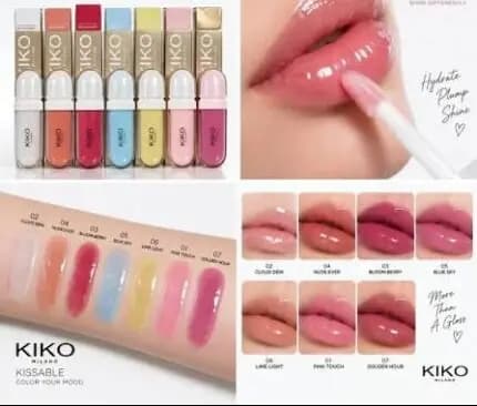 لیپ گلاس پاستیلی رنگی حجم دهنده کیکو KIKO — تصویر ۳