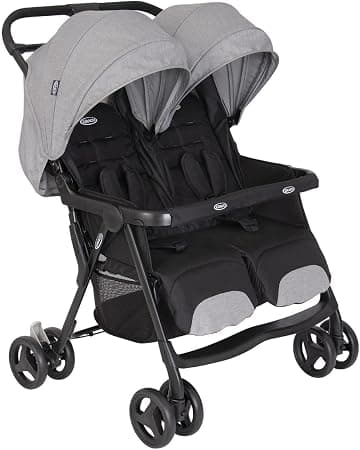 کالسکه دوقلو کنار هم گراکو امریکا Graco Duo Rider Steeple Grey