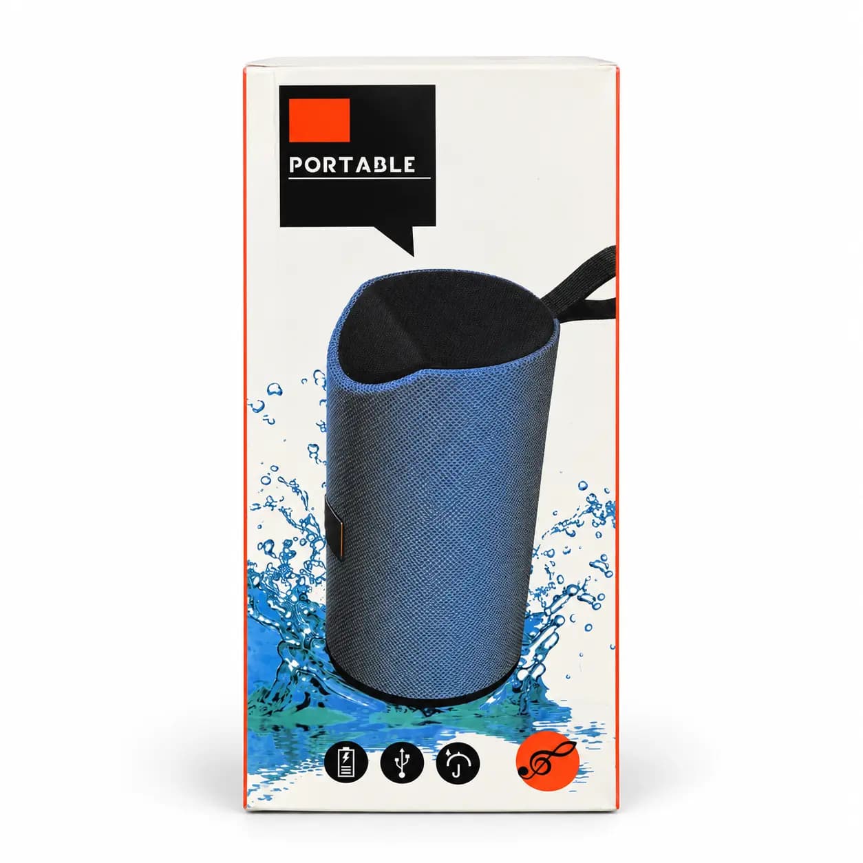 اسپیکر قابل حمل Portable استوانهای – مشکی — تصویر ۳