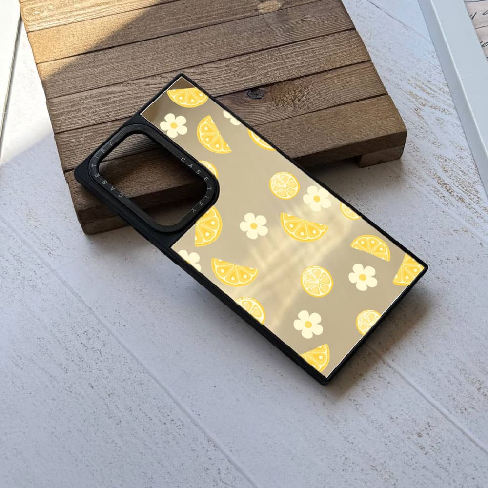 قاب آینه ای چاپی سفارشی (کد 0438) مدل لیمویی – Lemon pattern مناسب برای گوشی موبایل شیائومی ردمی Xiaomi Redmi Note 8 / Note 8 Pro / Note 9S / Note 9 Pro / Note 10 Pro / Note 10 Pro Max / Note 11S / No