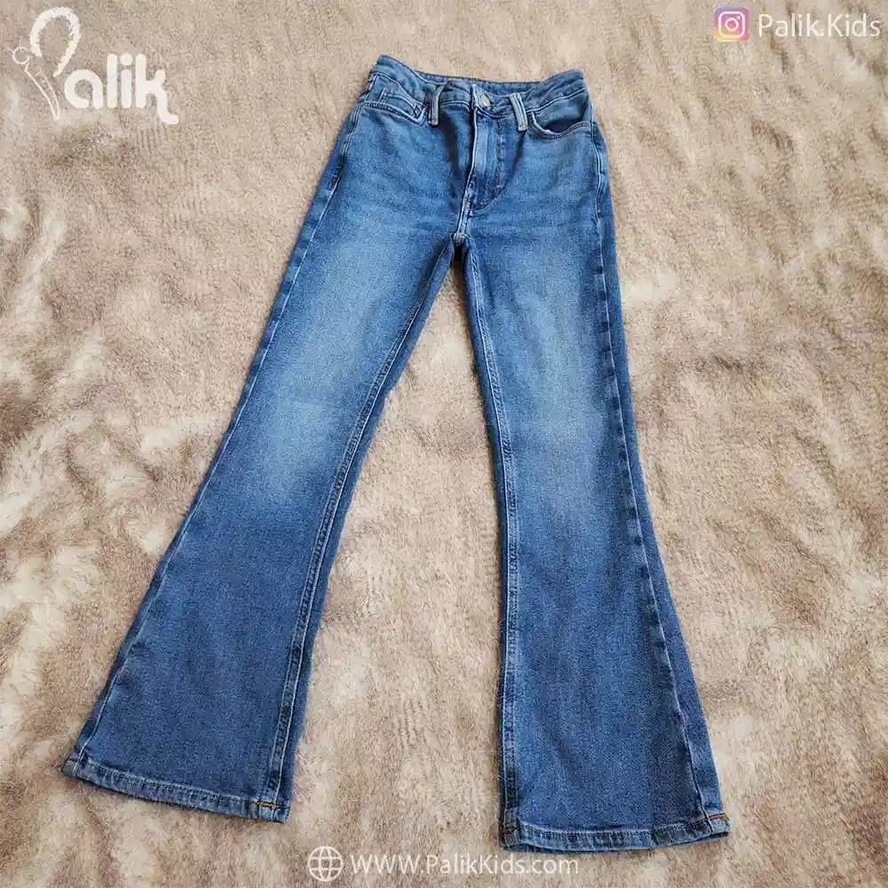 شلوار بوت کات دخترانه 2846 جین آبی