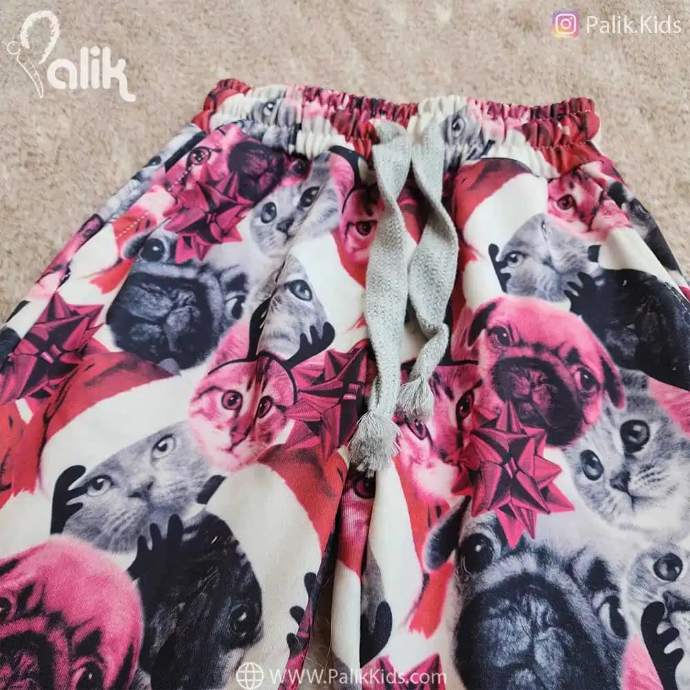 شلوار اسلش دخترانه 1212 گربه قرمز — تصویر ۲