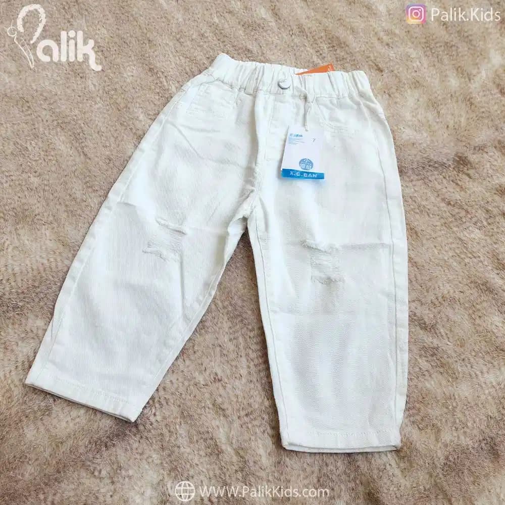 شلوار مام بچگانه 9811 زاپ سفید
