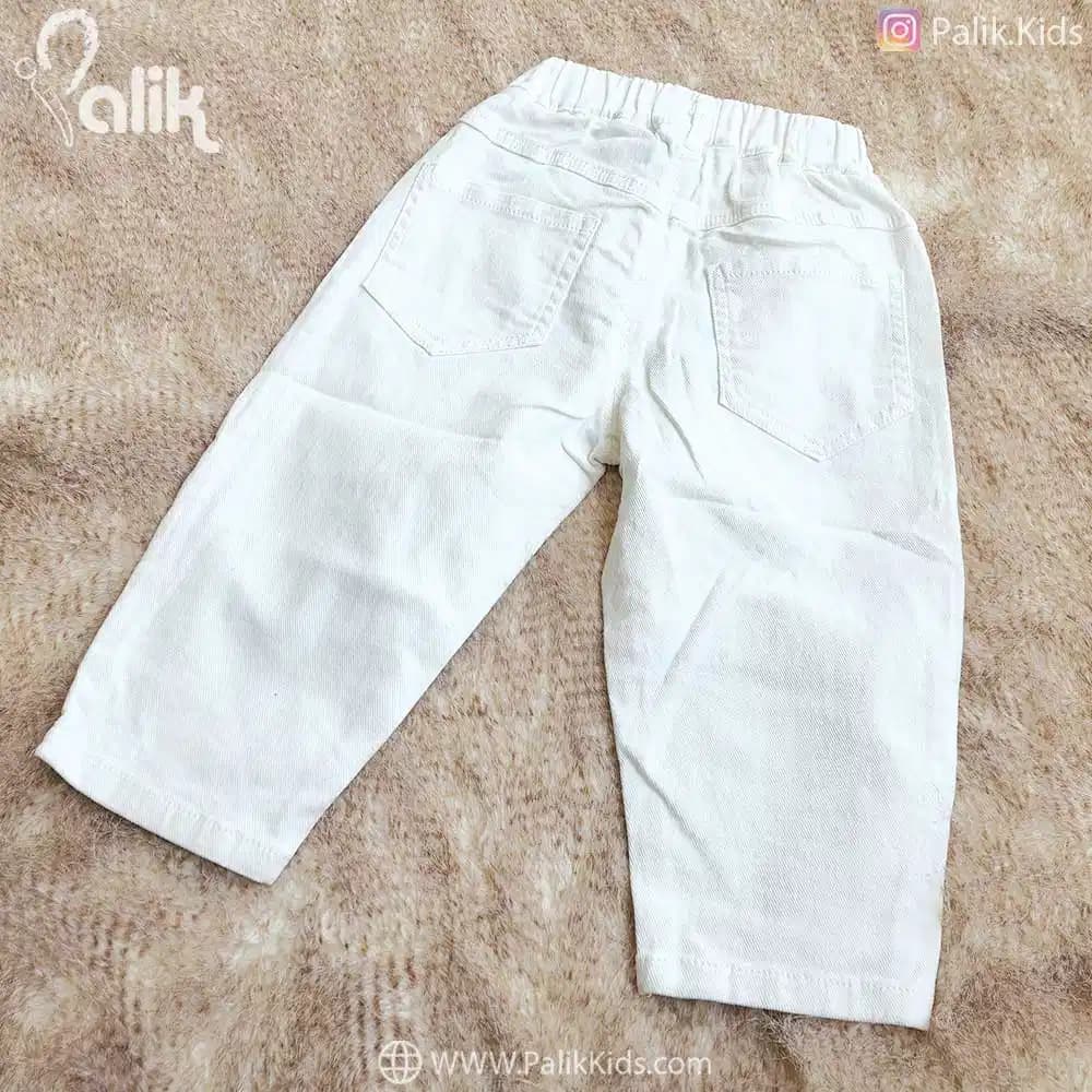شلوار مام بچگانه 9811 زاپ سفید — تصویر ۳