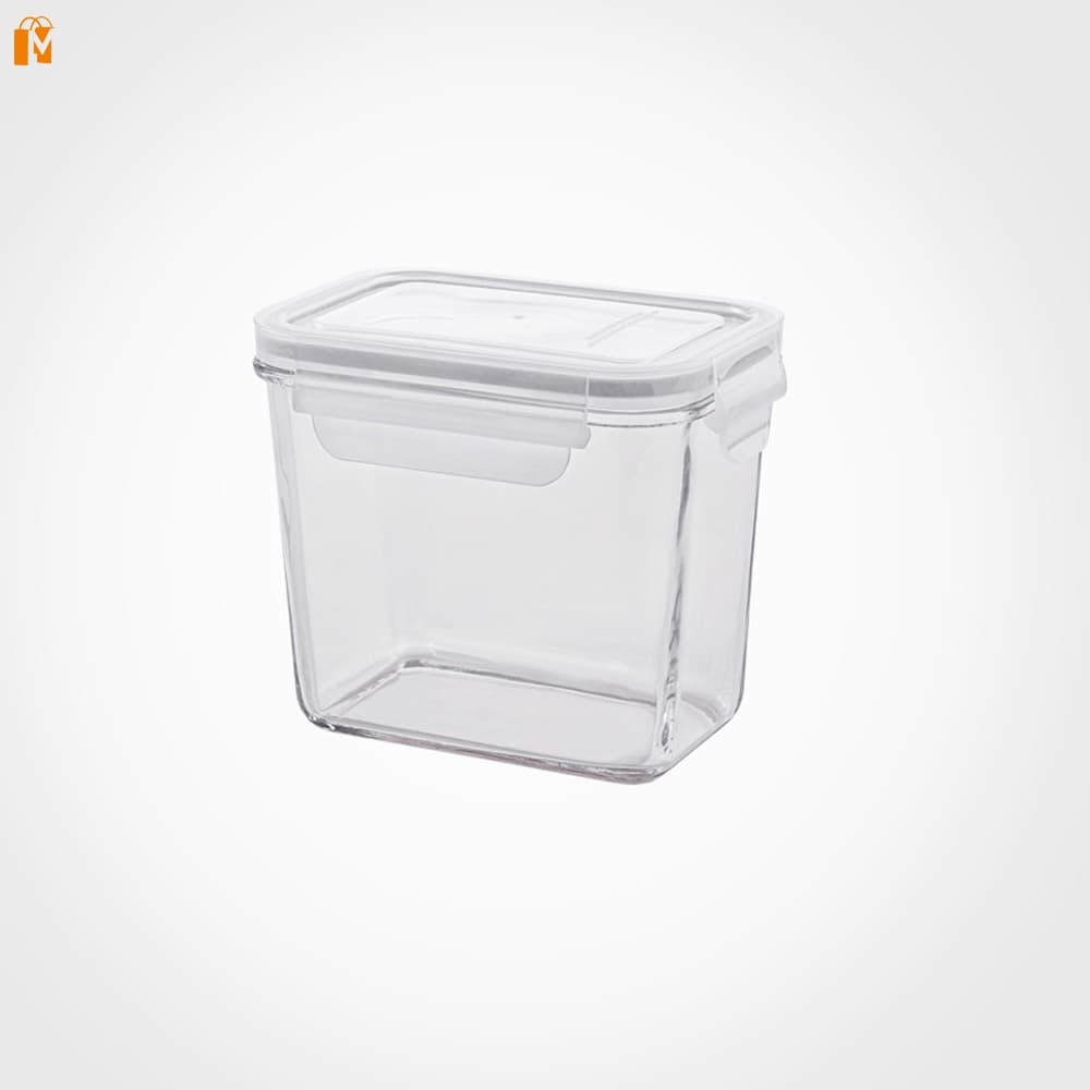 ظرف شیشه ای مستطیل دربدار لیمون 920 میلی لیتر — تصویر ۲