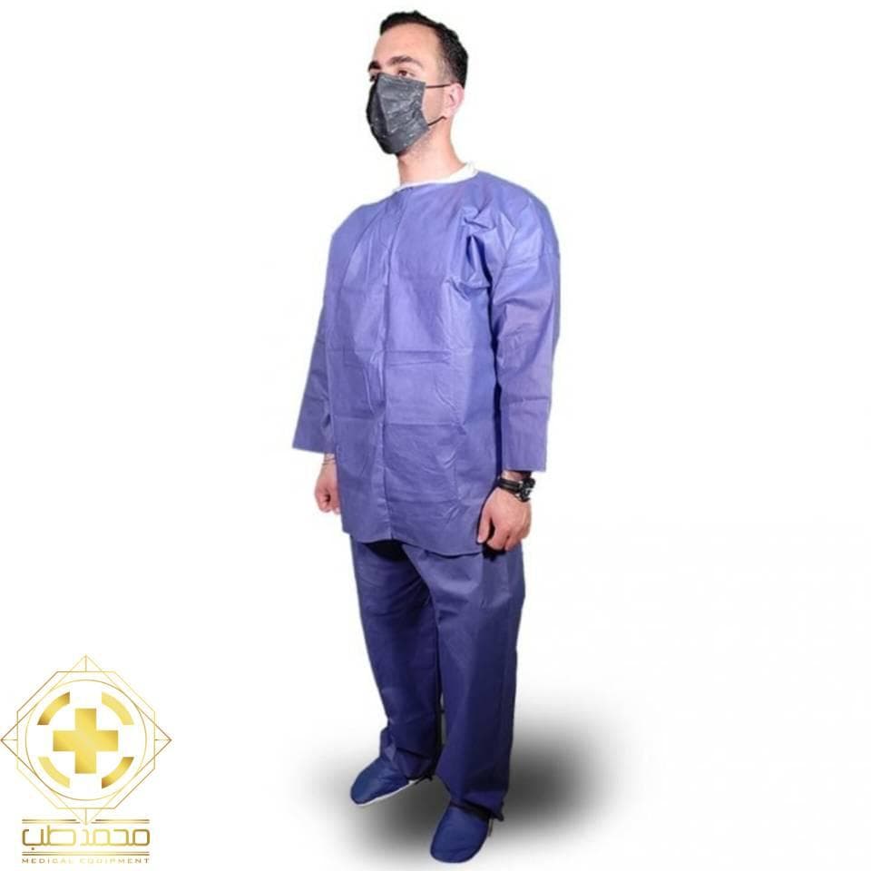 ست ام آر آی MRI بیمار (بلوز کلاه شلوار) 38گرم — تصویر ۴