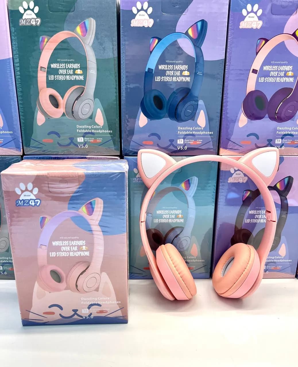 هدست بلوتوثی cat ear مدل MZ47 — تصویر ۲