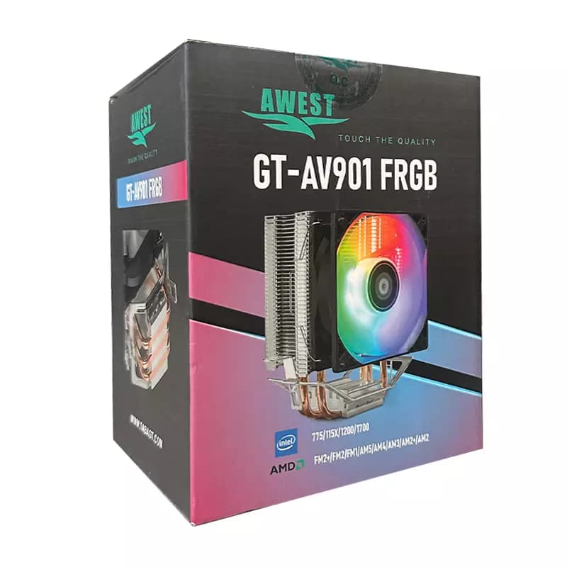 خنک کننده پردازنده اوست Awest GT-AV901 FRGB Fan استوک — تصویر ۳