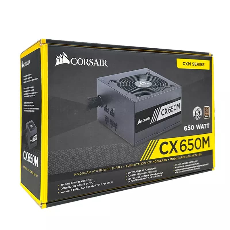 پاور 650 وات کورسیر Corsair CX650M استوک در حد نو — تصویر ۷