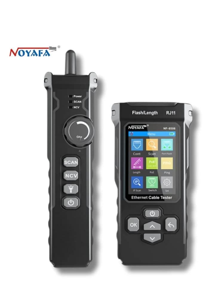 تستر شبکه NOYAFA NF-8506 | تستر کابل، PoE و PING — تصویر ۲