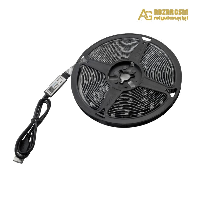LED نواری RGB درشت 5050 با کنترلر و ورودی USB ضد آب رول 5متری — تصویر ۴