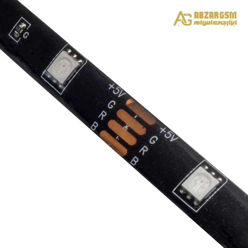 LED نواری RGB درشت 5050 با کنترلر و ورودی USB ضد آب رول 5متری — تصویر ۳