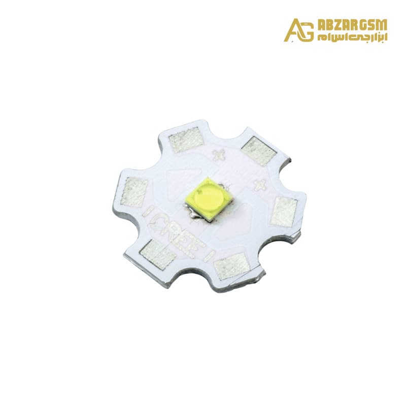 LED CREE سفید مهتابی 3.6V-3W به همراه هیت سینک