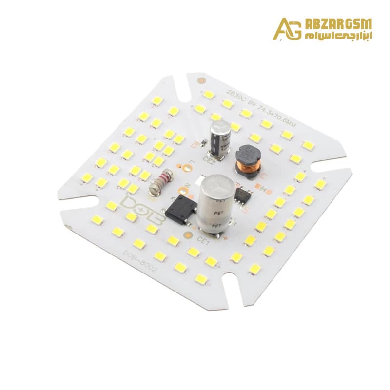 LED DOB سفید مهتابی 220VAC 60W دارای مدار محافظتی Anti Surge سایز 74.3×70.6mm
