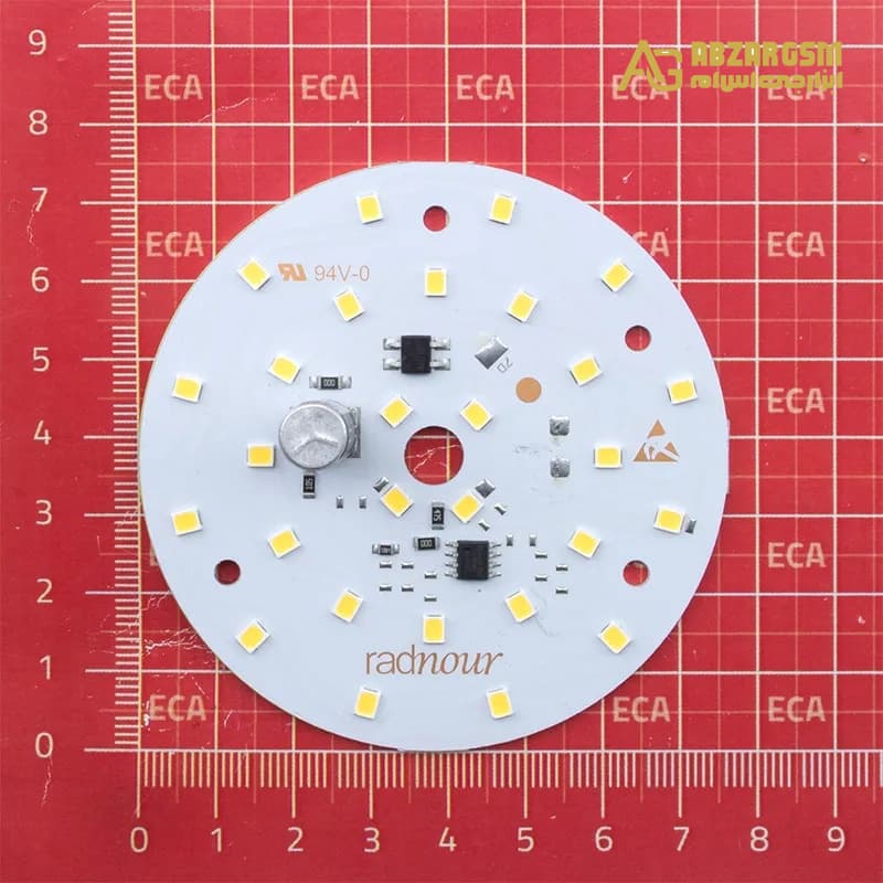 LED DOB سفید آفتابی 220VAC 18W دارای مدار محافظتی Anti Surge قطر 75mm — تصویر ۴