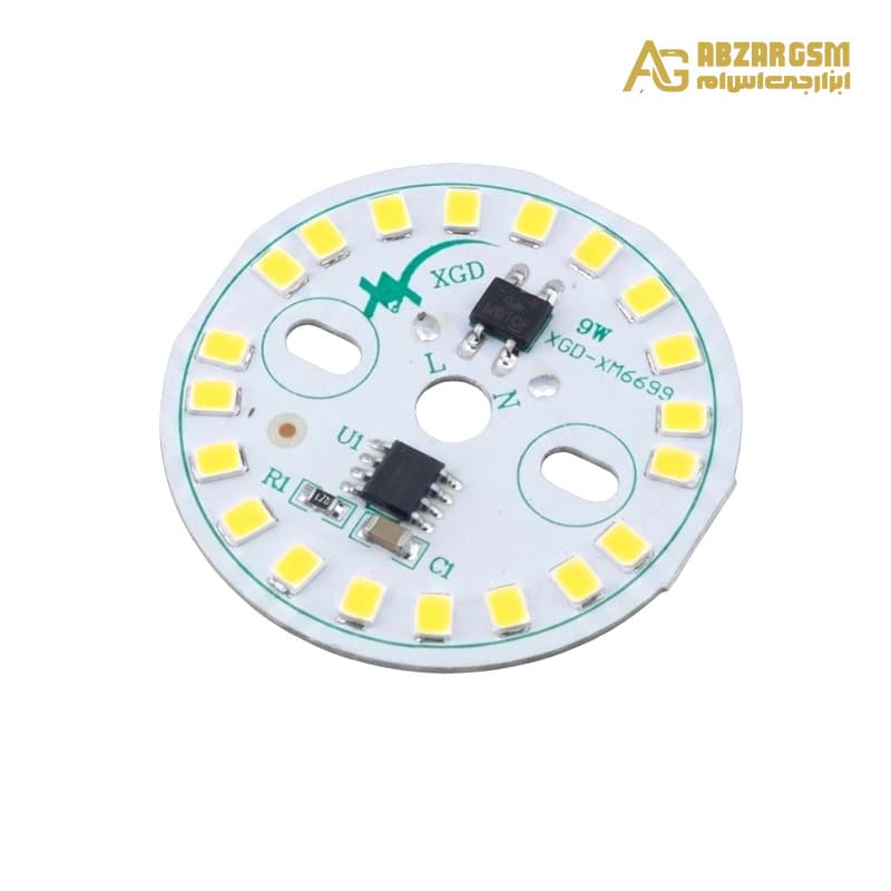 LED DOB سفید طبیعی 220VAC 9W گرد قطر 40mm مارک XGD