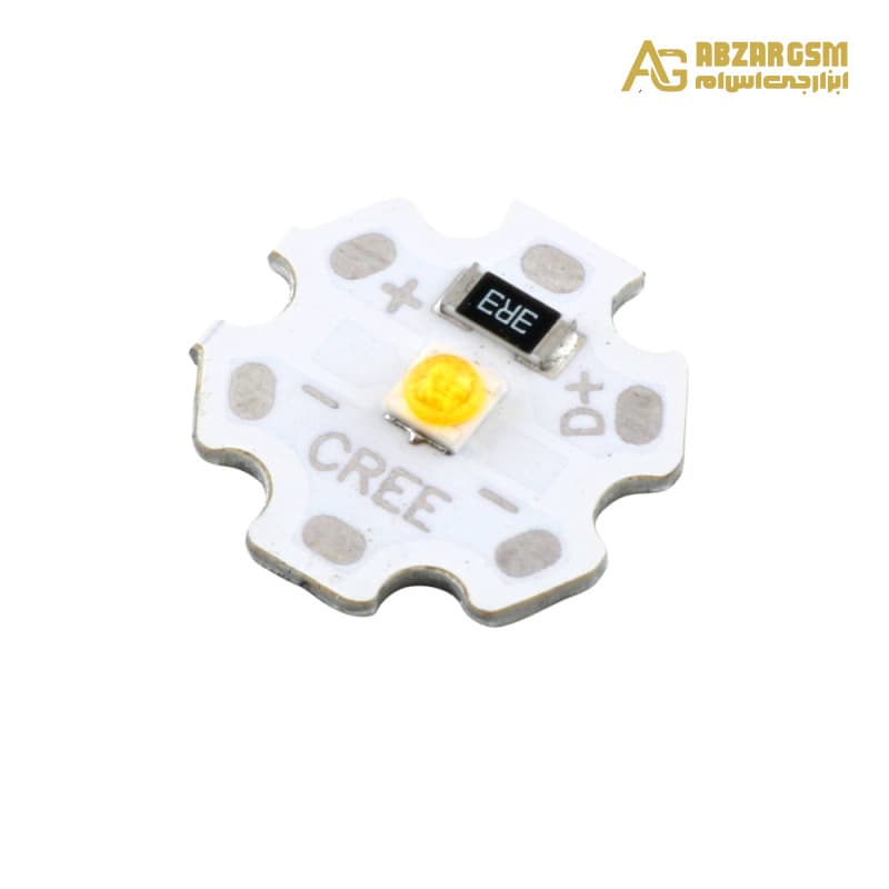 LED CREE نارنجی 5V-3W به همراه هیت سینک