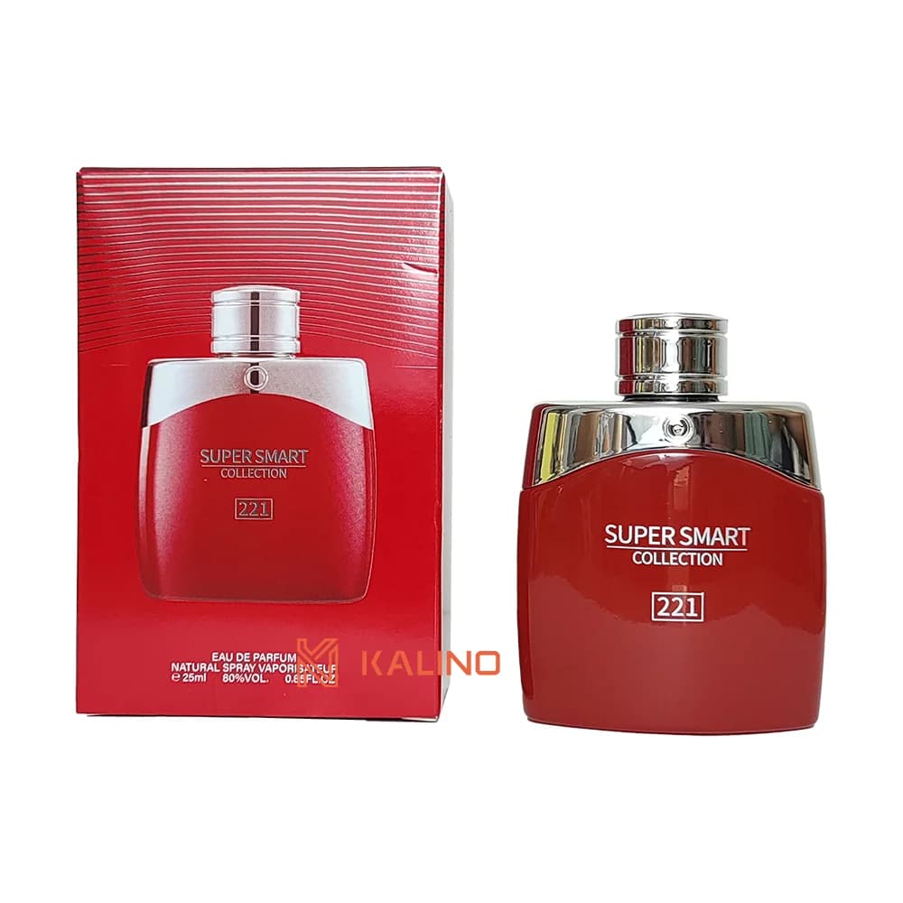 ادکلن مردانه مونت بلنک لجند قرمز سوپر اسمارت کد 221 حجم 25 میل | Super Smart Mont Blanc Legend Red