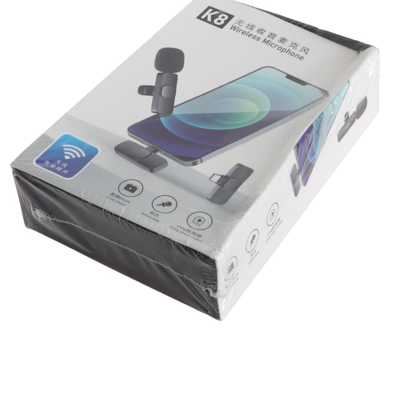 میکروفون بی سیم Type-C مدل K8 – مشکی – DST – پک ضعیف (گارانتی شش ماهه) — تصویر ۴