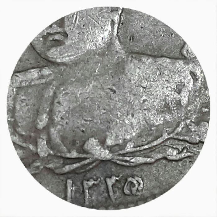 سکه 1000 دینار ۱۳۳۵ ( ۵ تاریخ مکرر ) _ کیفیت EF45 _ تصویر احمد شاه _ 40080 — تصویر ۳