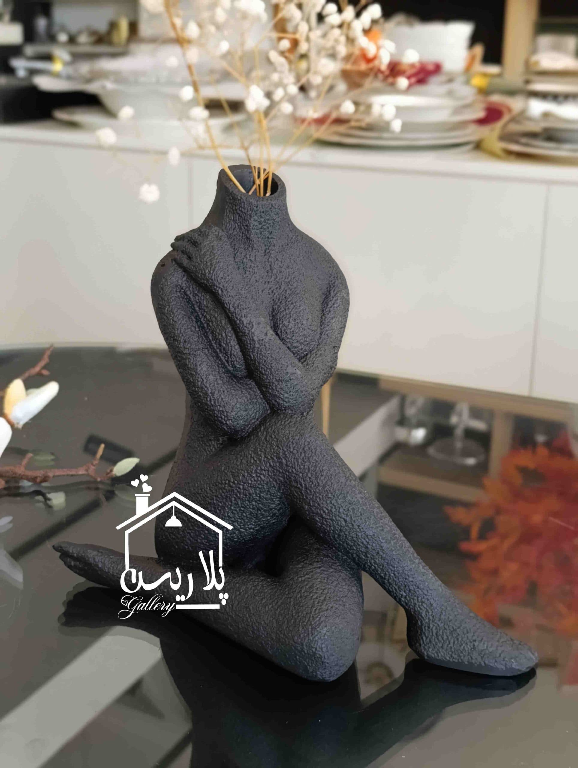 گلدان لیدی مشکی — تصویر ۲