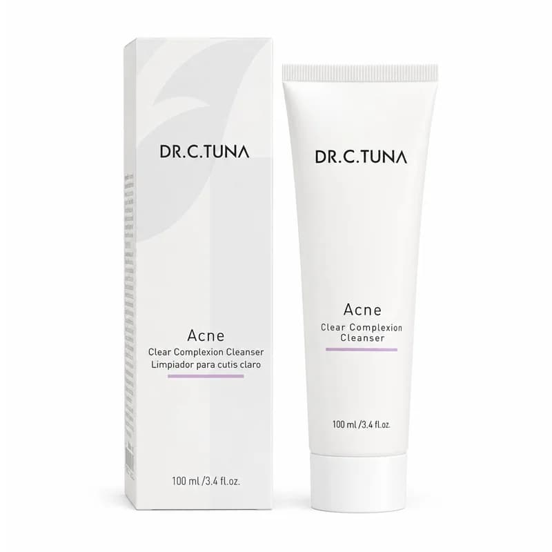 ژل شستشو صورت ضد جوش فارماسی دکتر سی تونا Farmasi Dr. C. Tuna مدل Acne Clear Complexion Cleanser (100 میل)