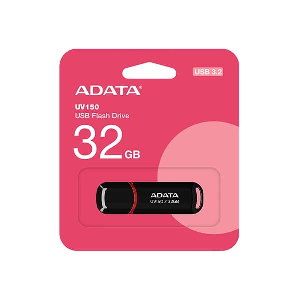 فلش مموری ای‌دیتا مدل UV150 ظرفیت ۳۲ گیگابایت | استاندارد USB 3.2 Gen1 با سرعت خواندن ۹۰ مگابایت بر ثانیه و طراحی بسیار مقاوم — تصویر ۲