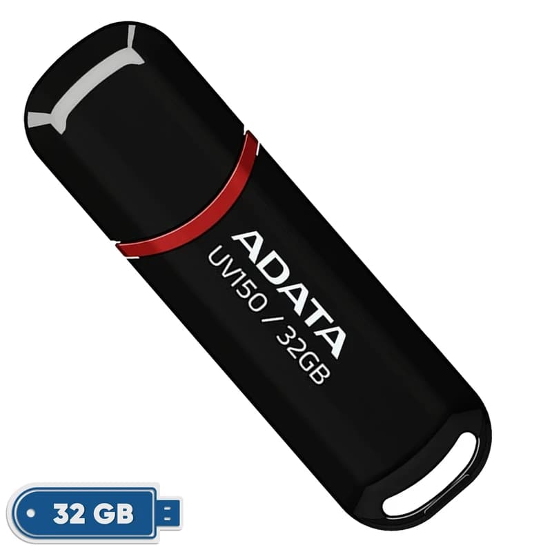 فلش مموری ای‌دیتا مدل UV150 ظرفیت ۳۲ گیگابایت | استاندارد USB 3.2 Gen1 با سرعت خواندن ۹۰ مگابایت بر ثانیه و طراحی بسیار مقاوم — تصویر ۳
