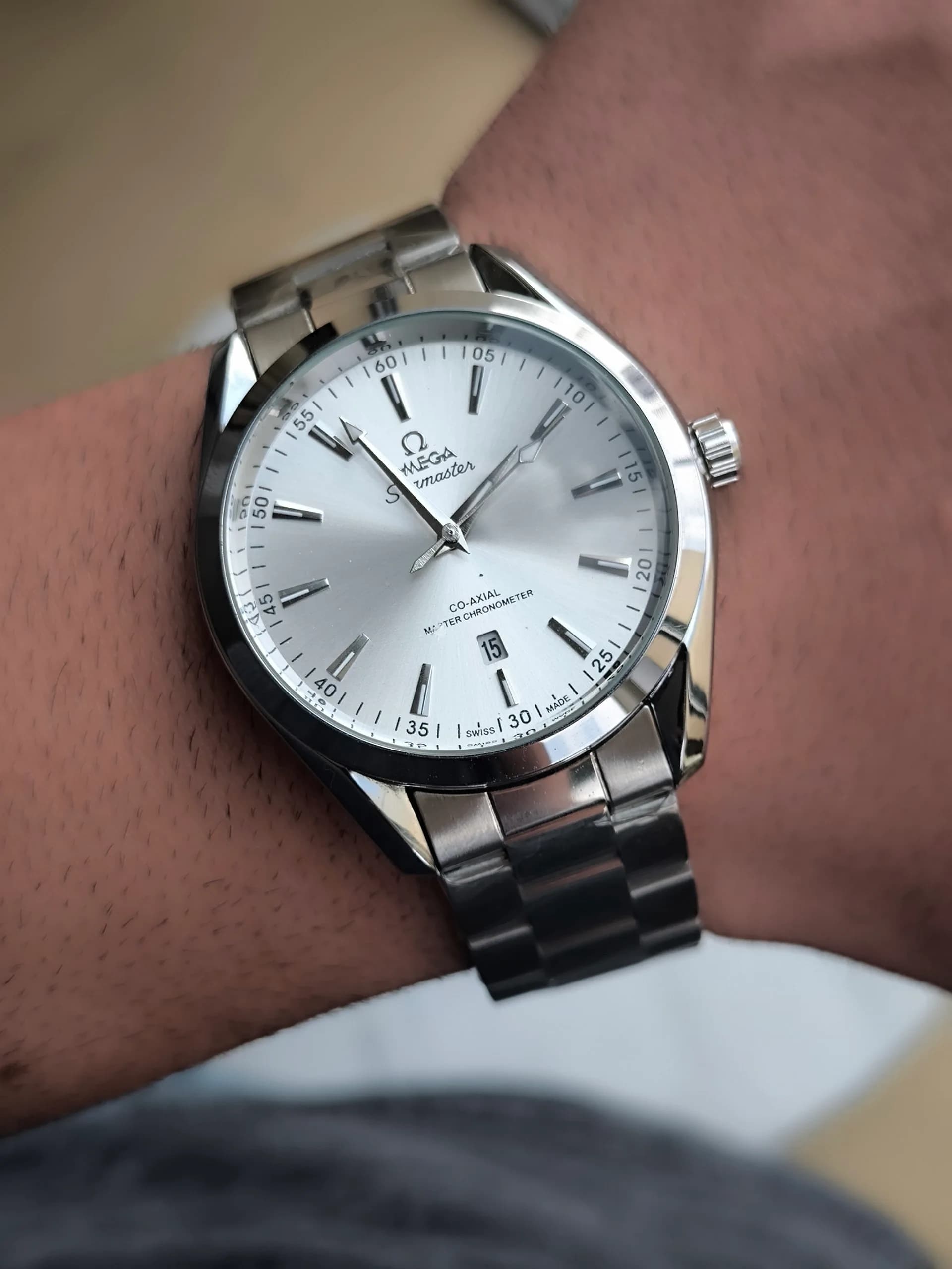 ساعت مچی مردانه امگا سی‌مستر (Omega Seamaster) صفحه سیلور