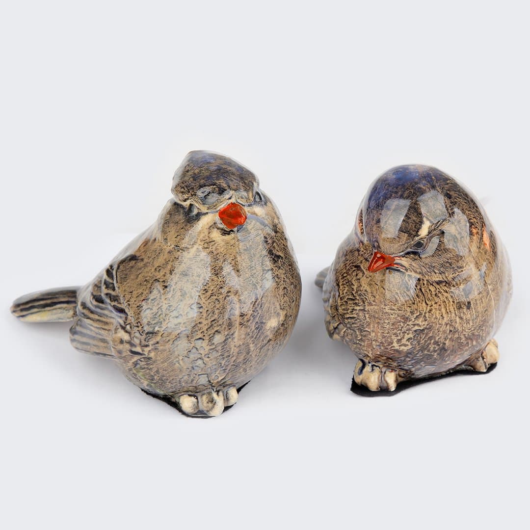 مجسمه چینی گنجشک کاردینال نماد عشق (بسته دو عددی) — تصویر ۸