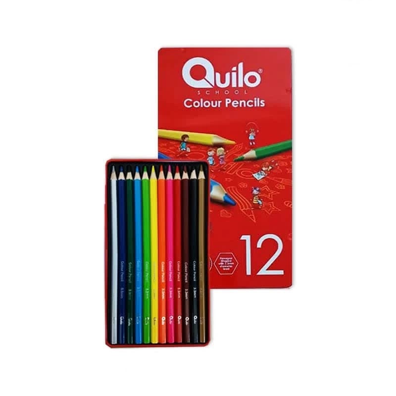 مداد رنگی فلزی 12 رنگ کد 634434 جعبه ای کویلو 60