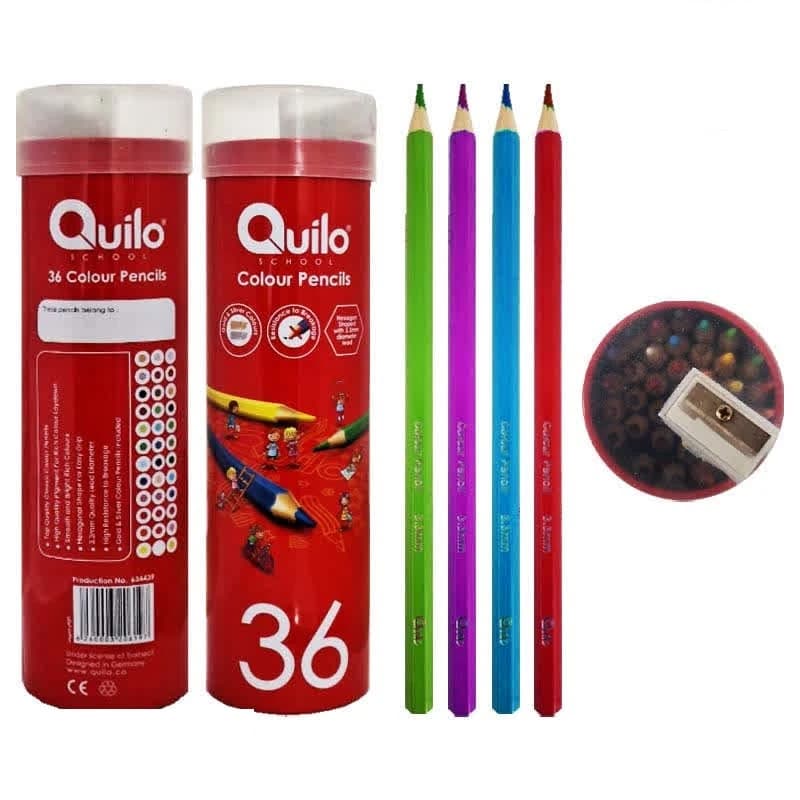 مداد رنگی فلز 36 رنگ استوانه ای کد 634439 کویلو 24