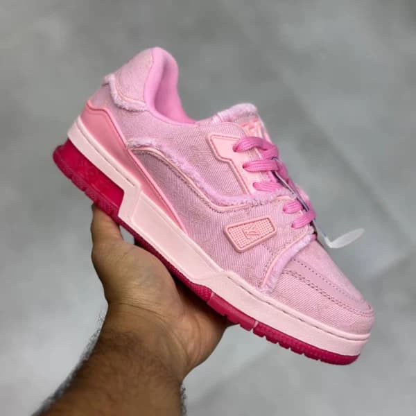 لویی ویتون ترینر صورتی Louis Vuitton LV Trainer