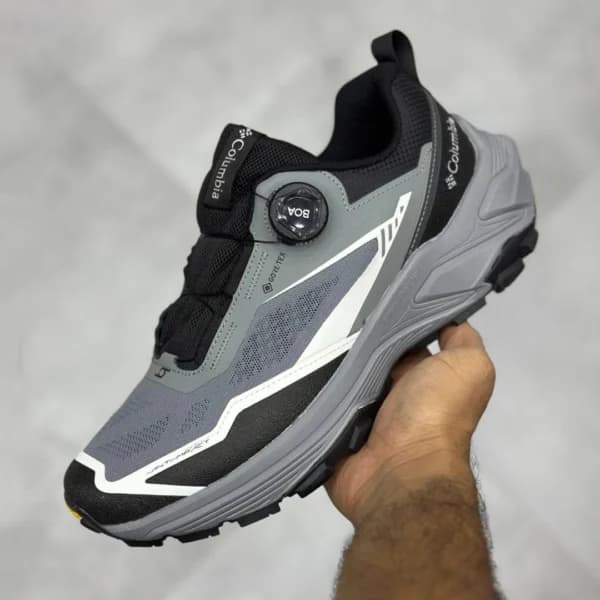 کفش کلمبیا تریل گورتکس طوسی مشکی سفید Columbia GORE-TEX Trail BOA